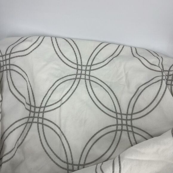Restoration Hardware Baby Child Duvet Cover 2 Shams Gray White Embroidered Full - Picture 7 of 13